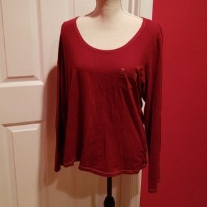 TOMMY HILFIGER WOMEN'S TOP / SHIRT, RED XL